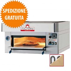 Forno Pizzeria LSB Modulare Elettrico 1 Camera con Frontale Inox Piano in Refrattario per 6 Pizze